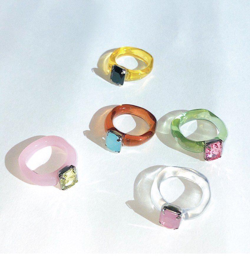 Transparent Marbled Ring
