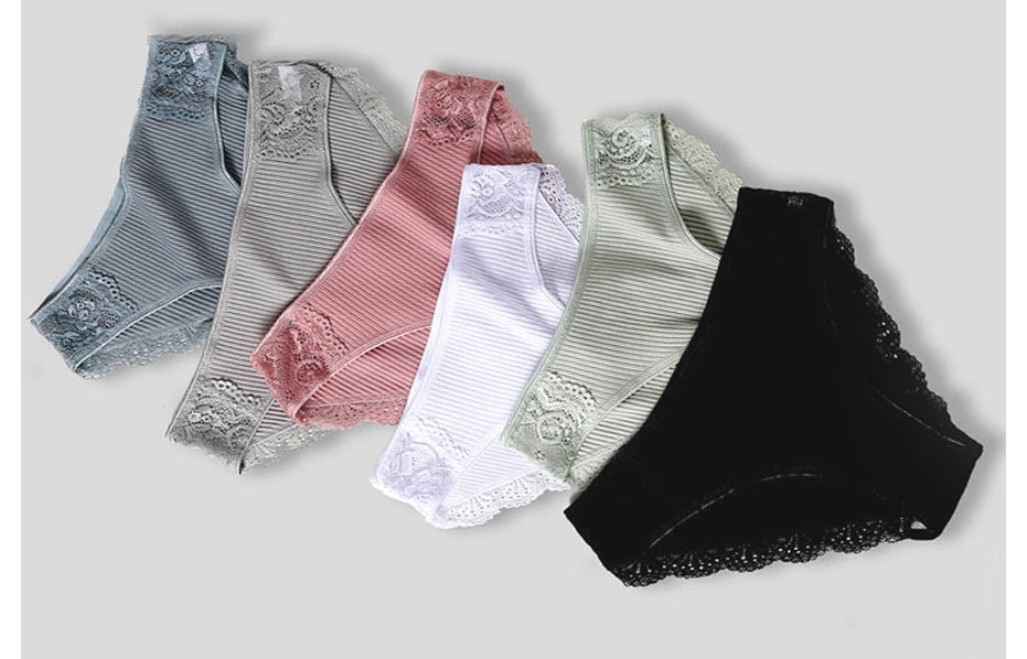 Women's  Cotton Underwear  Panties  Set, 3 Pcs