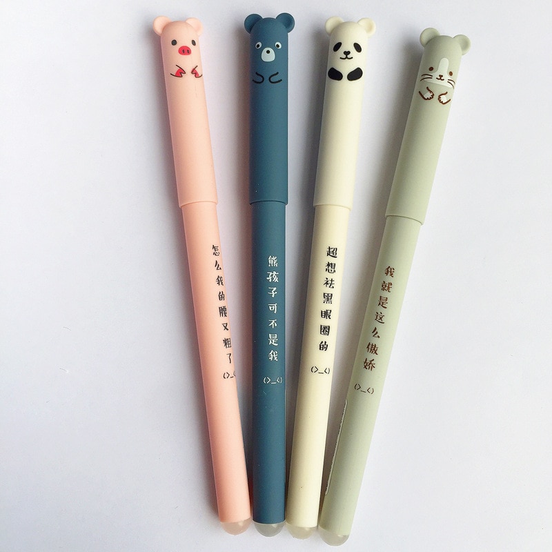 4 Pcs Kawaii Pens with Animals